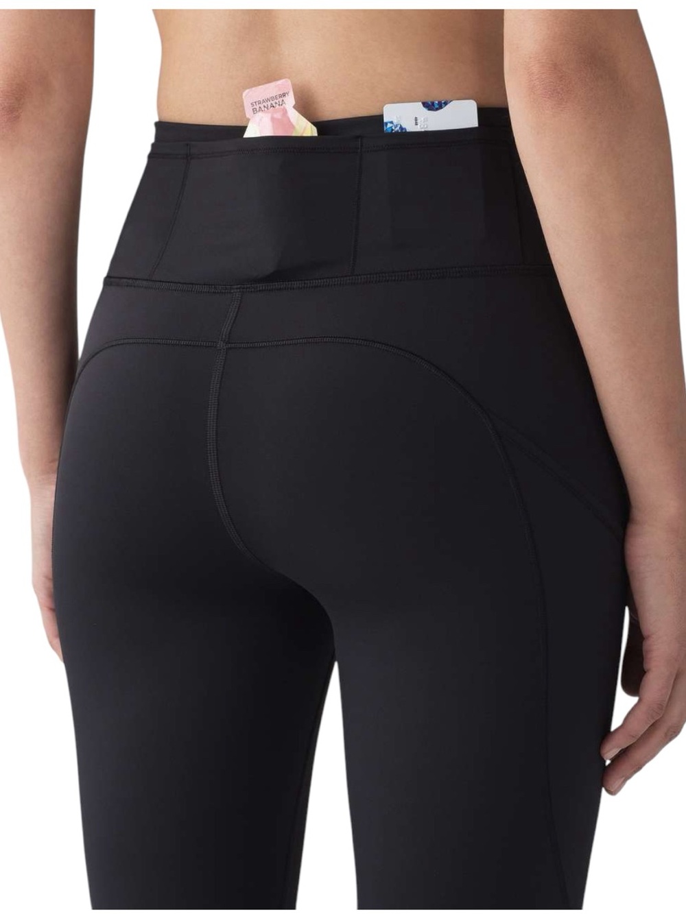 Lululemon Fast and Free 19” Reflective Crop Legging Black Sz 10 Like New - Picture 6 of 10